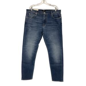 7 For All Mankind Adrien Tapered Leg Jeans Mens Size 38 Blue Denim 5 Pockets NWT